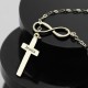 Infinity and Cross Name Necklace