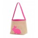 Hot Pink Burlap Bunny Bucket