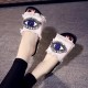 Evil eye sandal slides