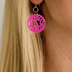 Scallop Acrylic French Wire Earrings