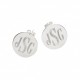 Silver Round Post Earrings