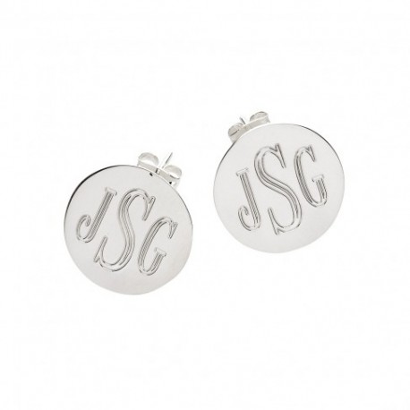Silver Round Post Earrings