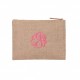 Burlap Zip Pouch