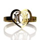 Wish Hearth with 3 Initials Bracelet