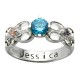 Secret Message Ring with BirthStones