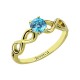 BirthStone Ring with Engraved Name