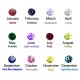 Promise Ring with 2 BirthStones and Names