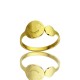 Smiley Face with Initial Ring