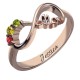 Mom Ring with BirthStones and Name