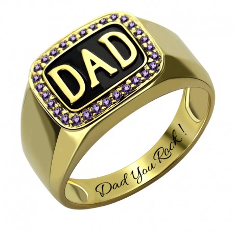 Dad Ring with BirthStone