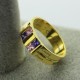 Four Stone Grooved Men's Ring