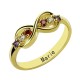 Infinity Ring with BirthStones and Name
