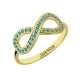 Birthstone Infinity Accent Ring with Name