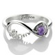 Mother's Infinity Engraved Name Ring