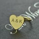 Heart with 2 Initials Monogram Ring