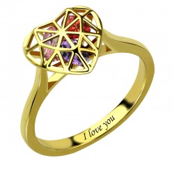 Caged Heart Ring
