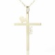 Latin Cross With Heart and Name Necklace