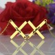 Double Cross Name Necklace