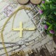 Engraved Charm Cross Necklace
