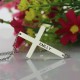 Engraved Charm Cross Necklace