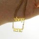 2 Layer Names Double Chain Necklace