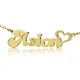 Name Necklace with Heart Shape