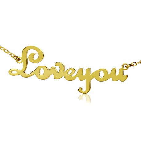 French Script MT fonts Necklace