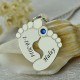 Baby Feet Necklace 1 BirthStone