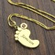 Engraved Baby Feet Necklace