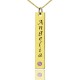 Vertical Bar Necklace with BithStone