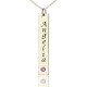 Vertical Bar Necklace with BithStone