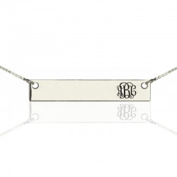 Monogram Bar  Necklace