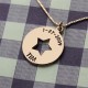Initial Charm Cut Out Tiny Star Necklace