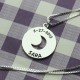 Disc Charm Cut Out Crescent Moon Necklace