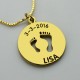 Charm Sweet Baby Footprints Necklace