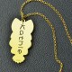 Engraved Name Owl Necklace with BirthStone