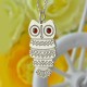 Engraved Name Owl Necklace with BirthStone
