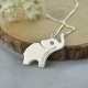 Lucky Elephant Necklace with Birthstone