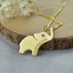 Lucky Elephant Necklace with Birthstone