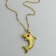 Dolphin Necklace with Birthstone and Name
