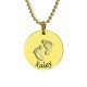 Baby Name Necklace with Footprints