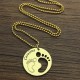 Disc Baby Cute Footprint  Necklace