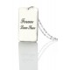 Silver Heart or Square Engraved Necklace