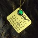 Calendar Necklace with Birthstone