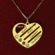 Kids Names Engraved Heart Necklace