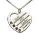 Kids Names Engraved Heart Necklace