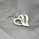 Two Name Hearts Necklace
