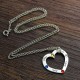 Birthstone Heart Necklace for Mom