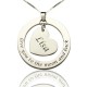 Anniversary Necklace Love You to the Moon with Heart