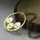 Engraved Couples Pendant with Kids Name Disc